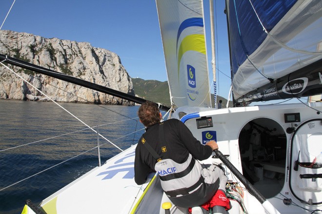 Passage through the Straits of Gibraltar, Team Macif - Europa Warm-Up 2012 © Macif